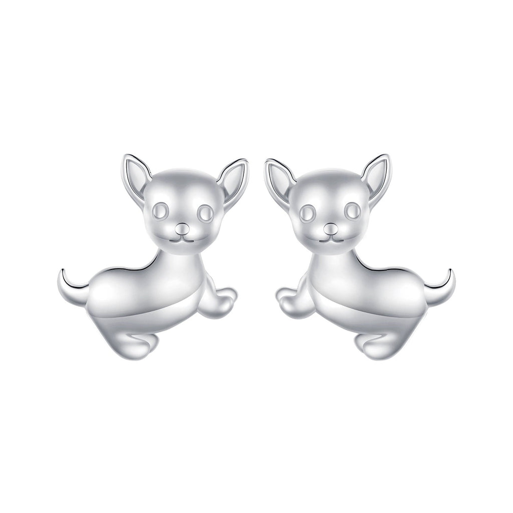 925 Sterling Silver Earrings Plated Platinum 10*12mm for Women