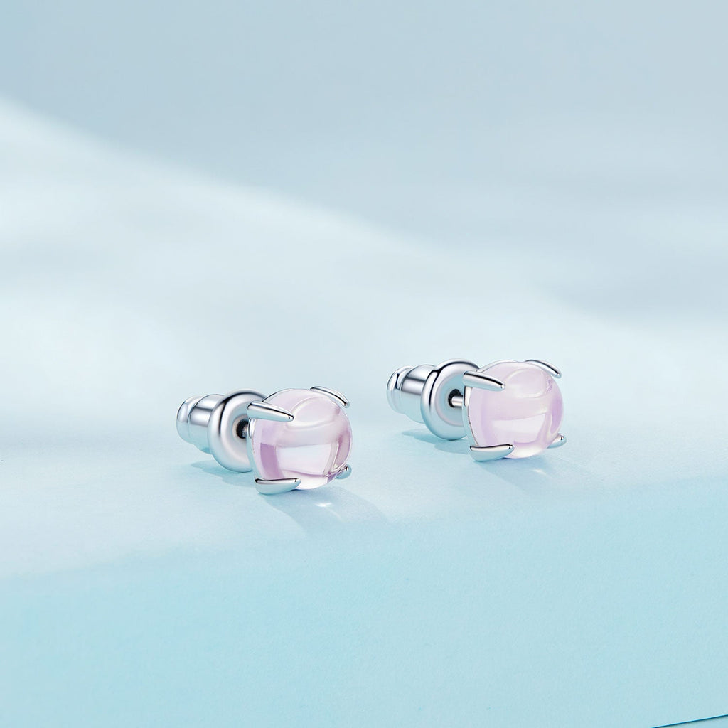925 Sterling Silver Opal Earrings for Women