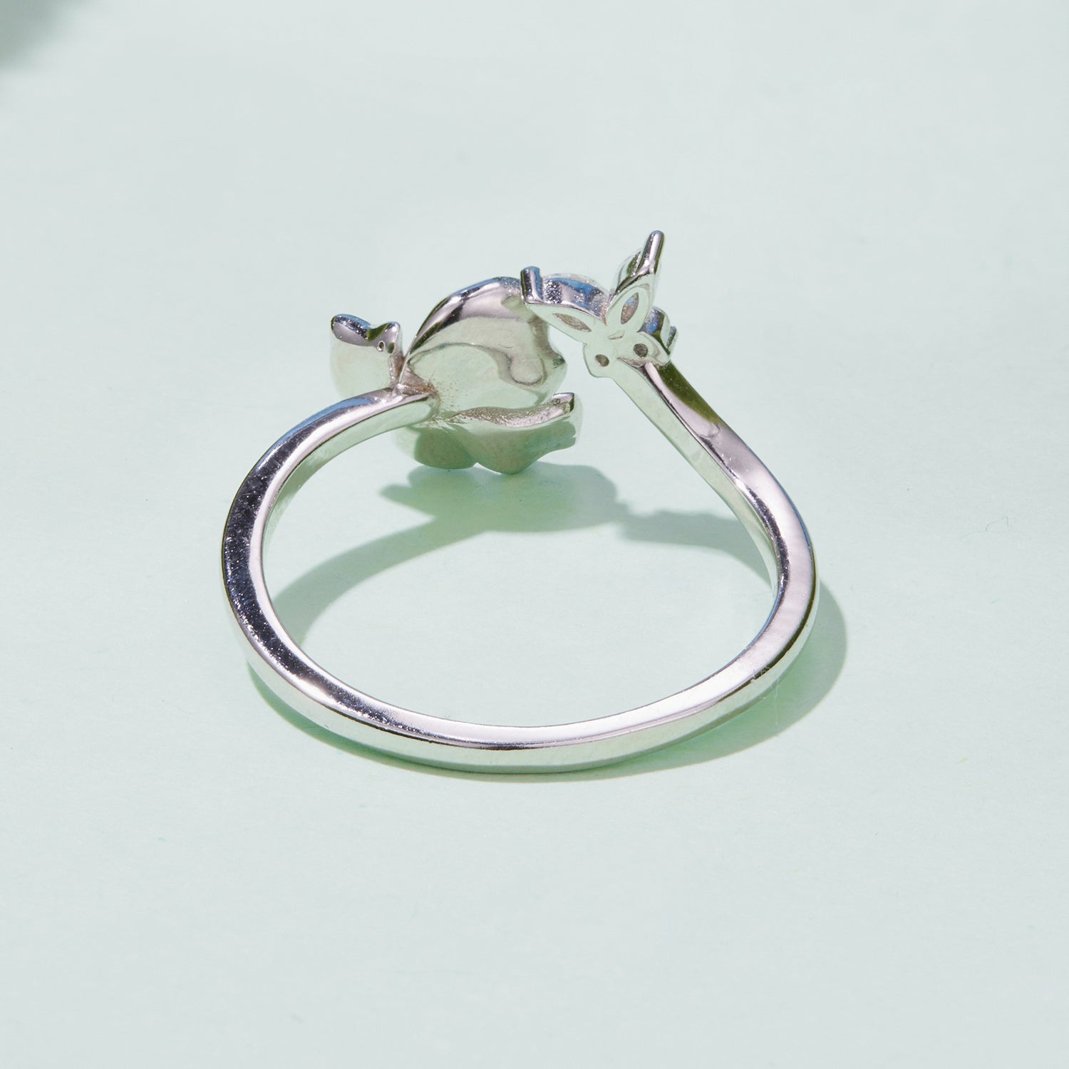 925 Sterling Silver Enamel Flower Ring for Women