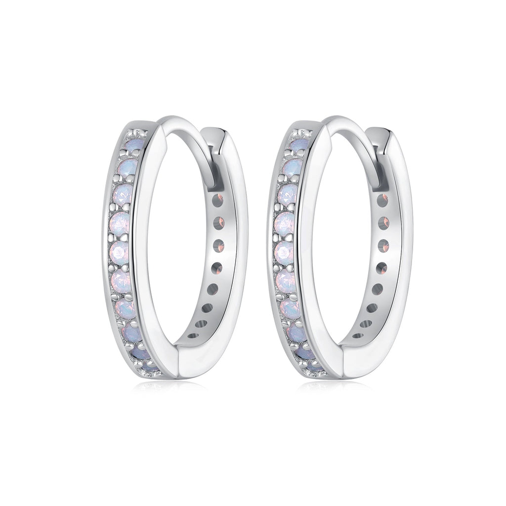 925 Sterling Silver Opal Earrings for Women