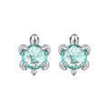 925 Sterling Silver Earrings with Transparent Glass and Oxidized Finish for Women