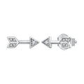 925 Sterling Silver 0.08ct and 0.12ct Moissanite Earrings in White Gold for Women