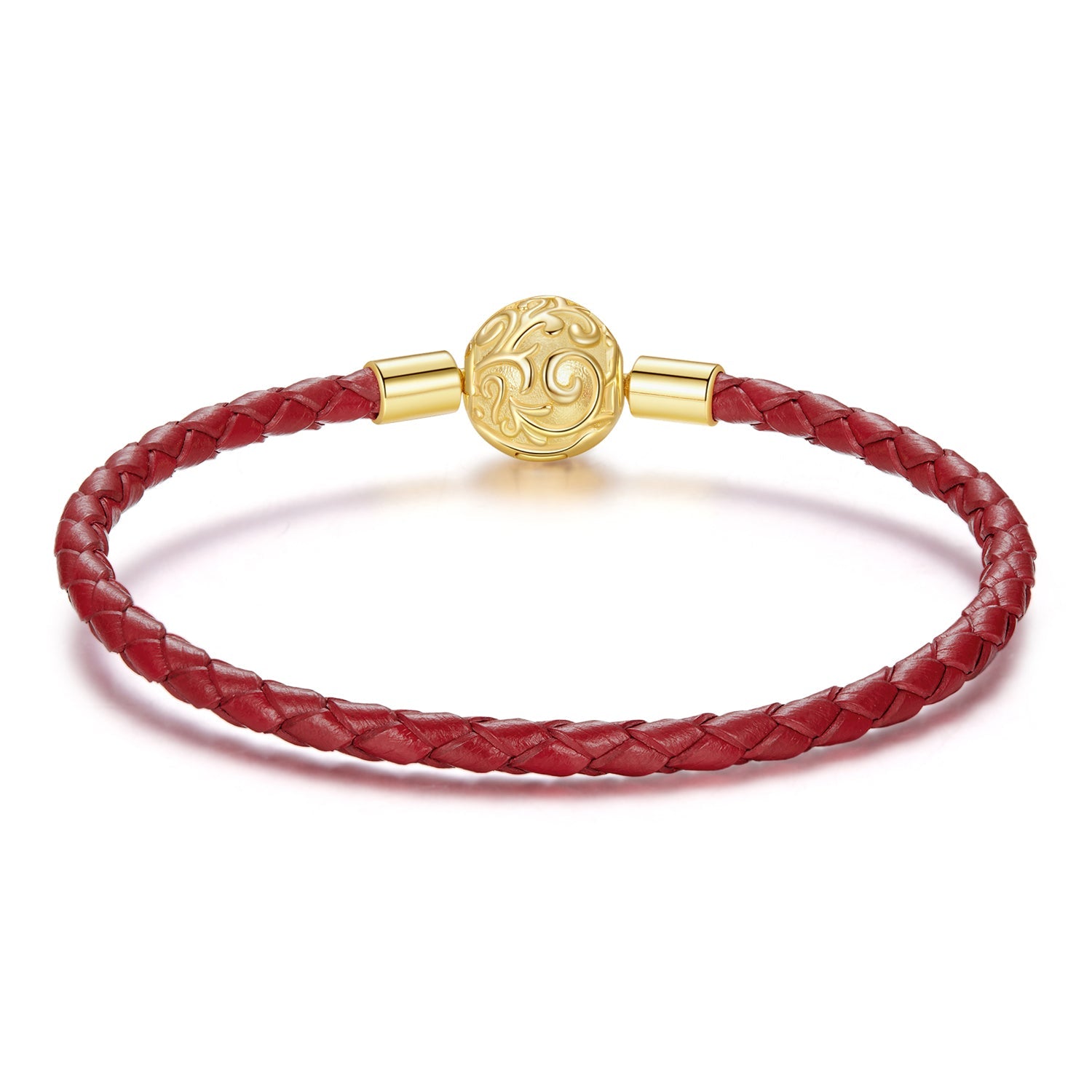 925 Sterling Silver Leather Rope Bracelet 17cm - Oxidized Silver for Women