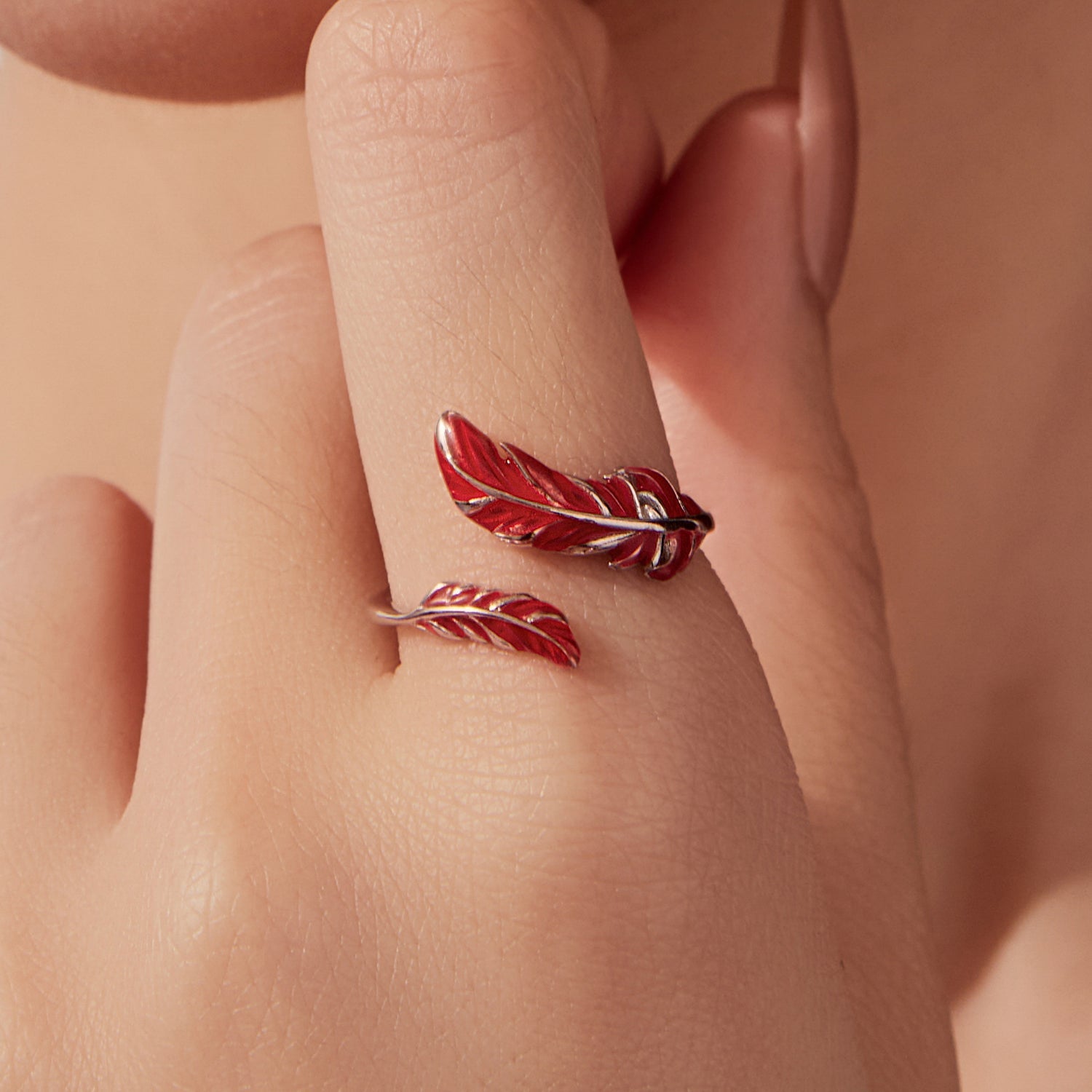 925 Sterling Silver Ring with White Gold Plating for Women - Style E