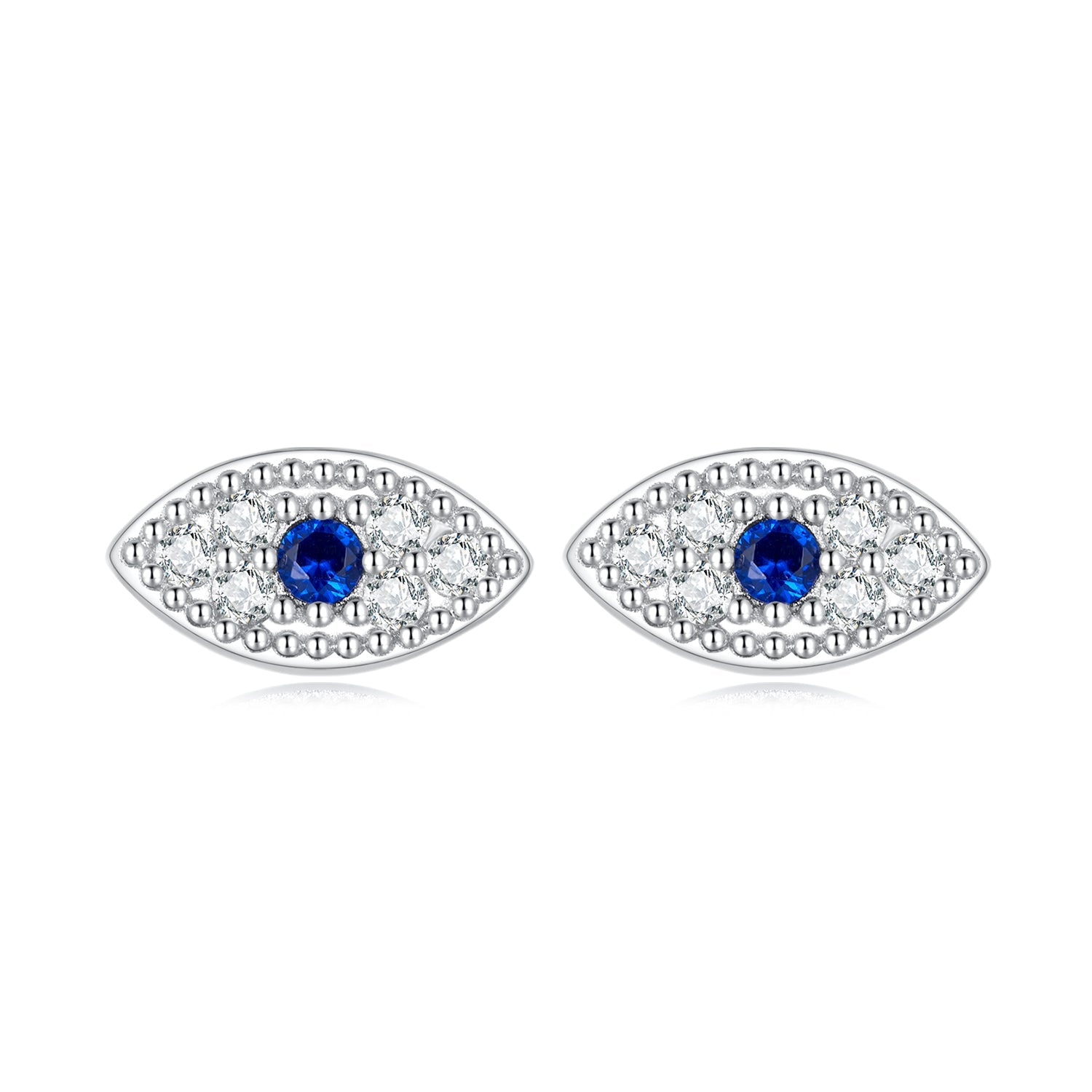 925 Sterling Silver & Pavé Setting CZ Earrings