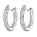 925 Sterling Silver Pavé Setting CZ Earrings for Women