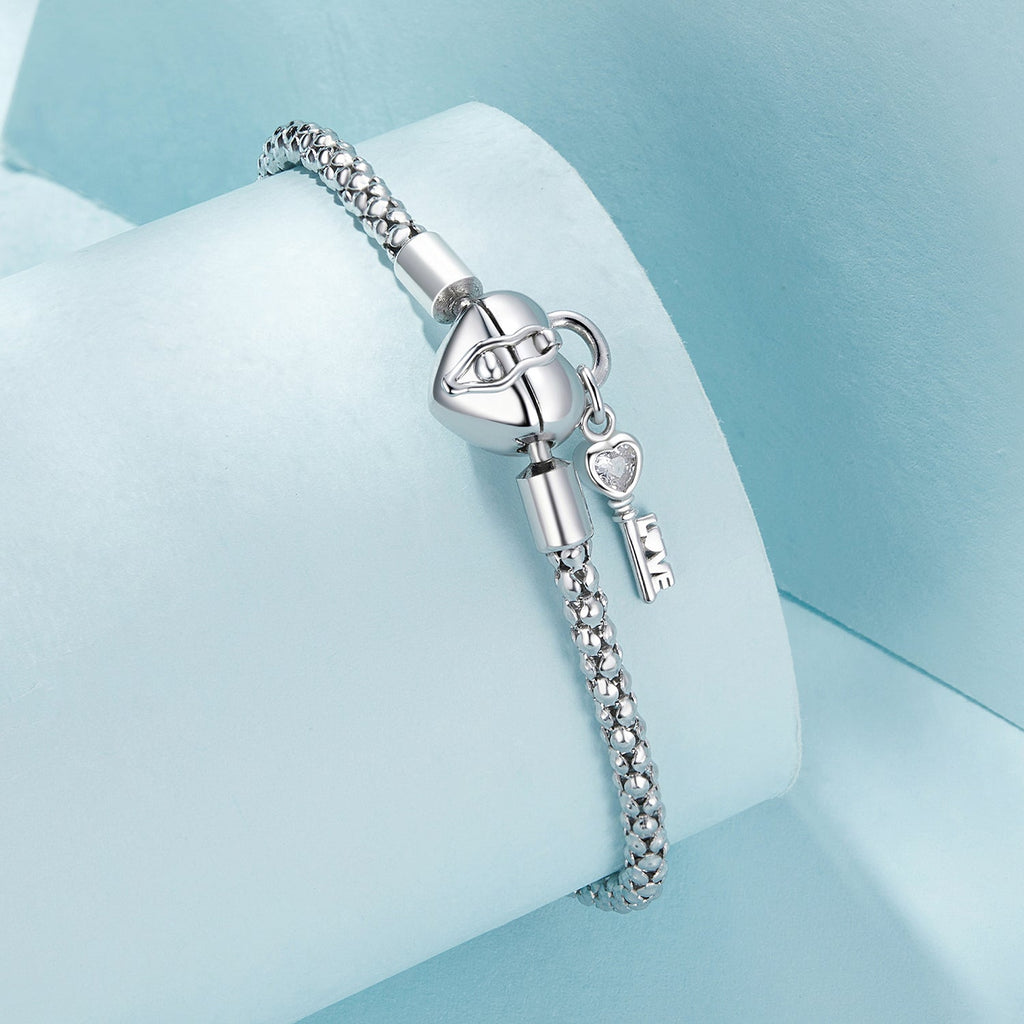 925 Sterling Silver Pavé Setting CZ Bracelet Size 17.0 for Women