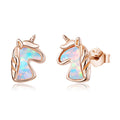 925 Sterling Silver Opal Earrings for Women
