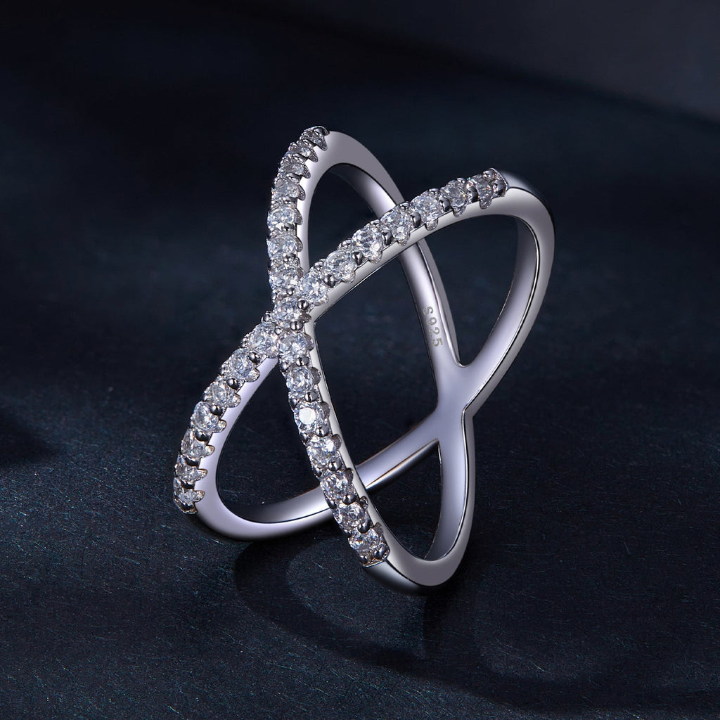S925 Sterling Silver Moissanite Ring Size 8