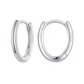 925 Sterling Silver Earrings - 14x2mm with Oxidized Finish for Women