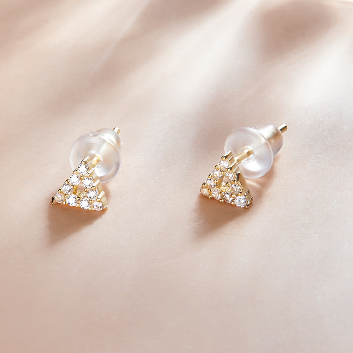 925 Sterling Silver & Plated Gold CZ Earrings for Women
