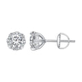 925 Sterling Silver Moissanite 0.50 Carat Earrings for Women