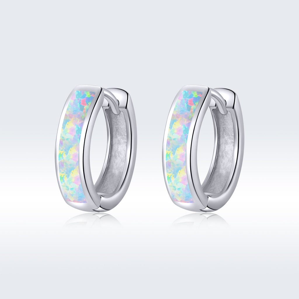 925 Sterling Silver Opal Earrings for Women