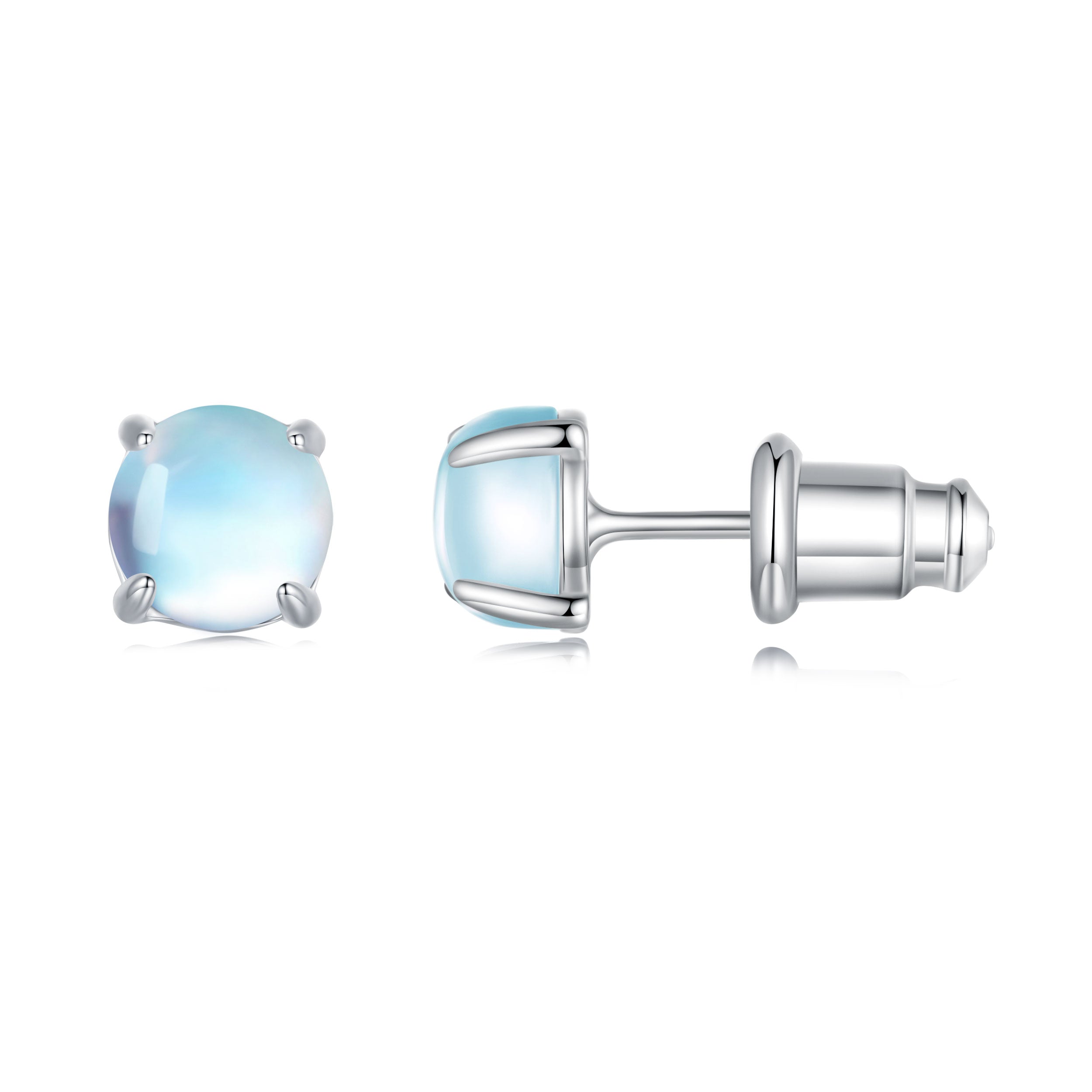 925 Sterling Silver Opal Earrings for Women