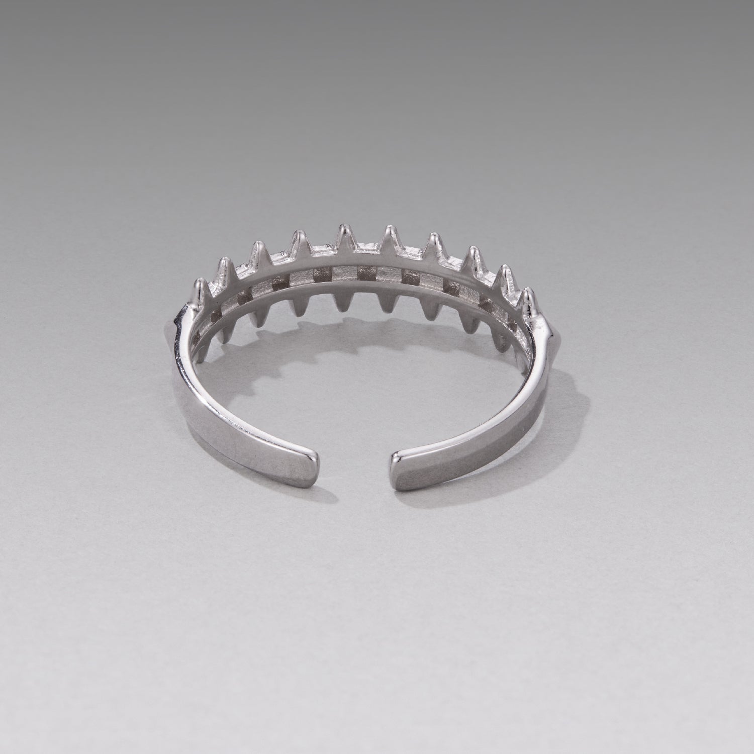 925 Sterling Silver + Plated White Gold 0.24cm Ring for Women