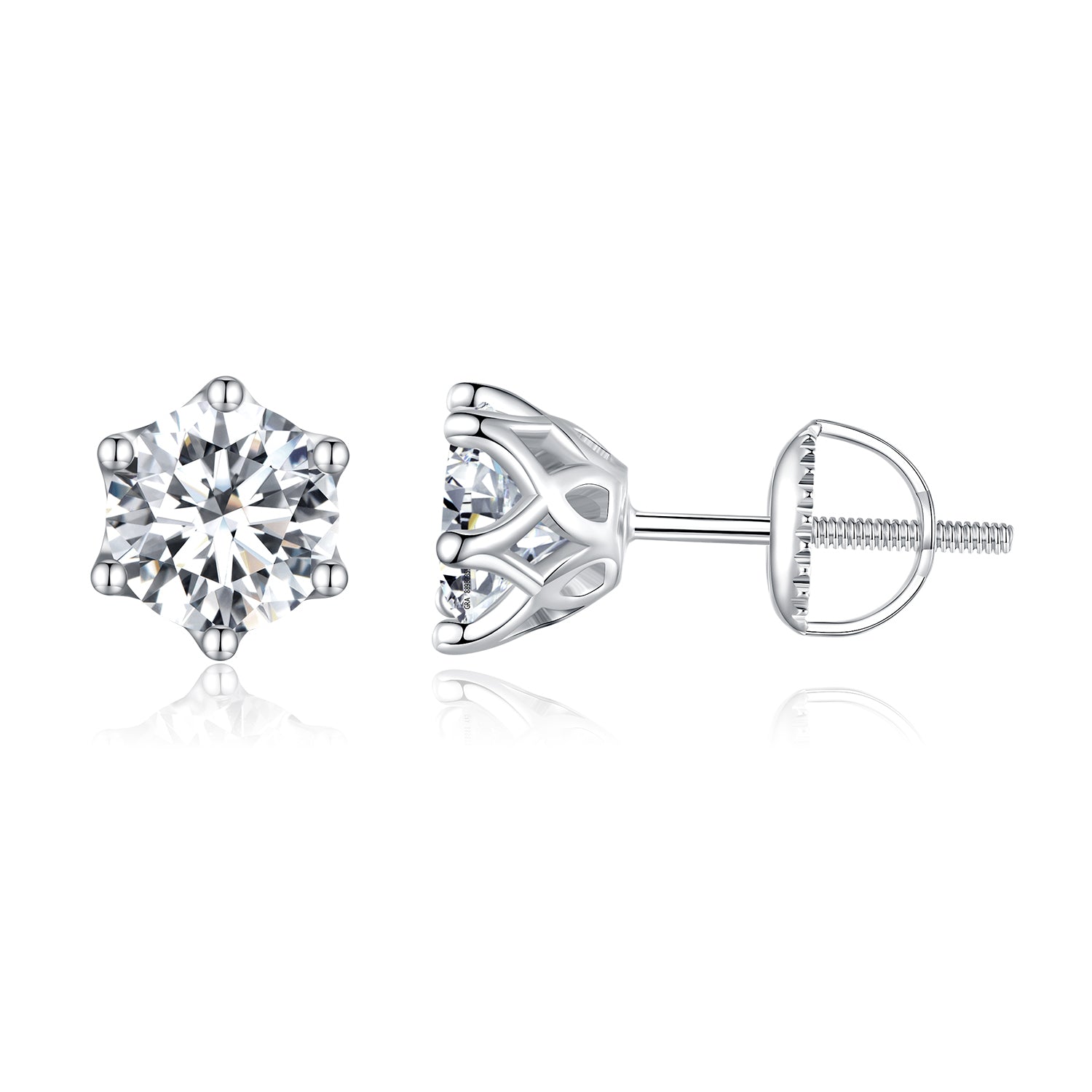 925 Sterling Silver Moissanite Earrings for Women