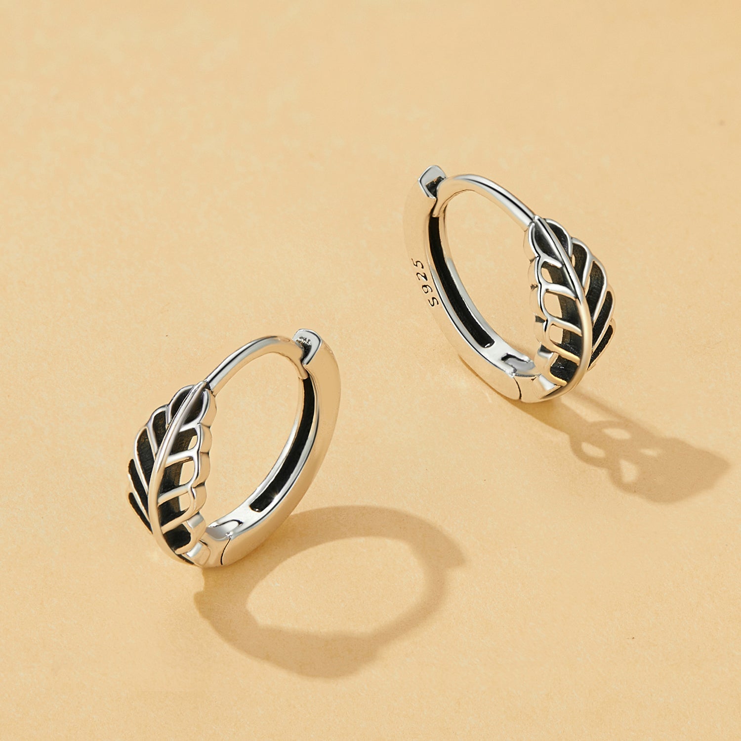 925 Sterling Silver Oxidized Earrings 12*5mm