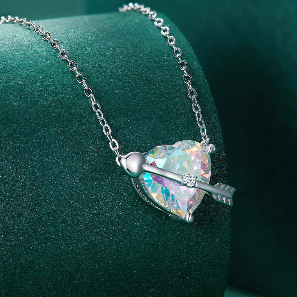 S925 Sterling Silver Adjustable Necklace with CZ Pendant for Women