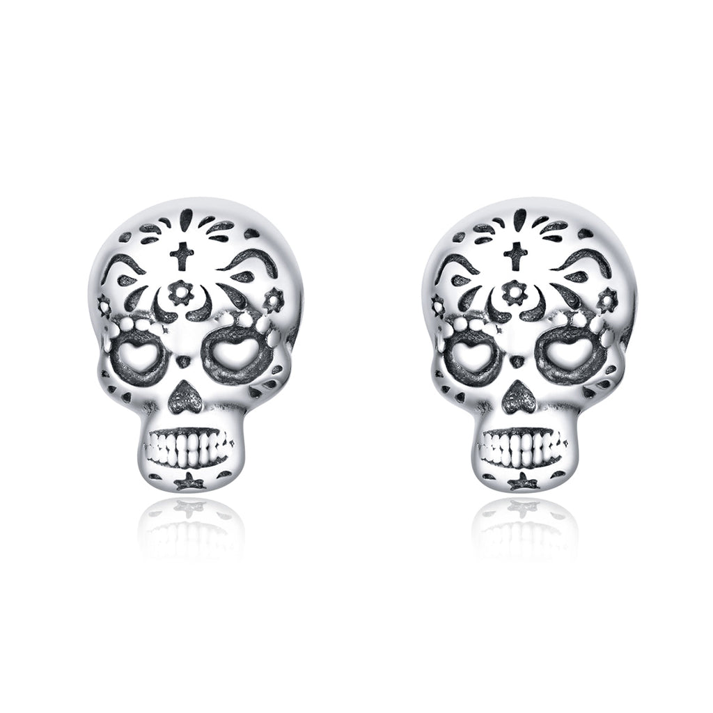 S925 Oxidized Silver Earrings Size 1*0.7cm for Women