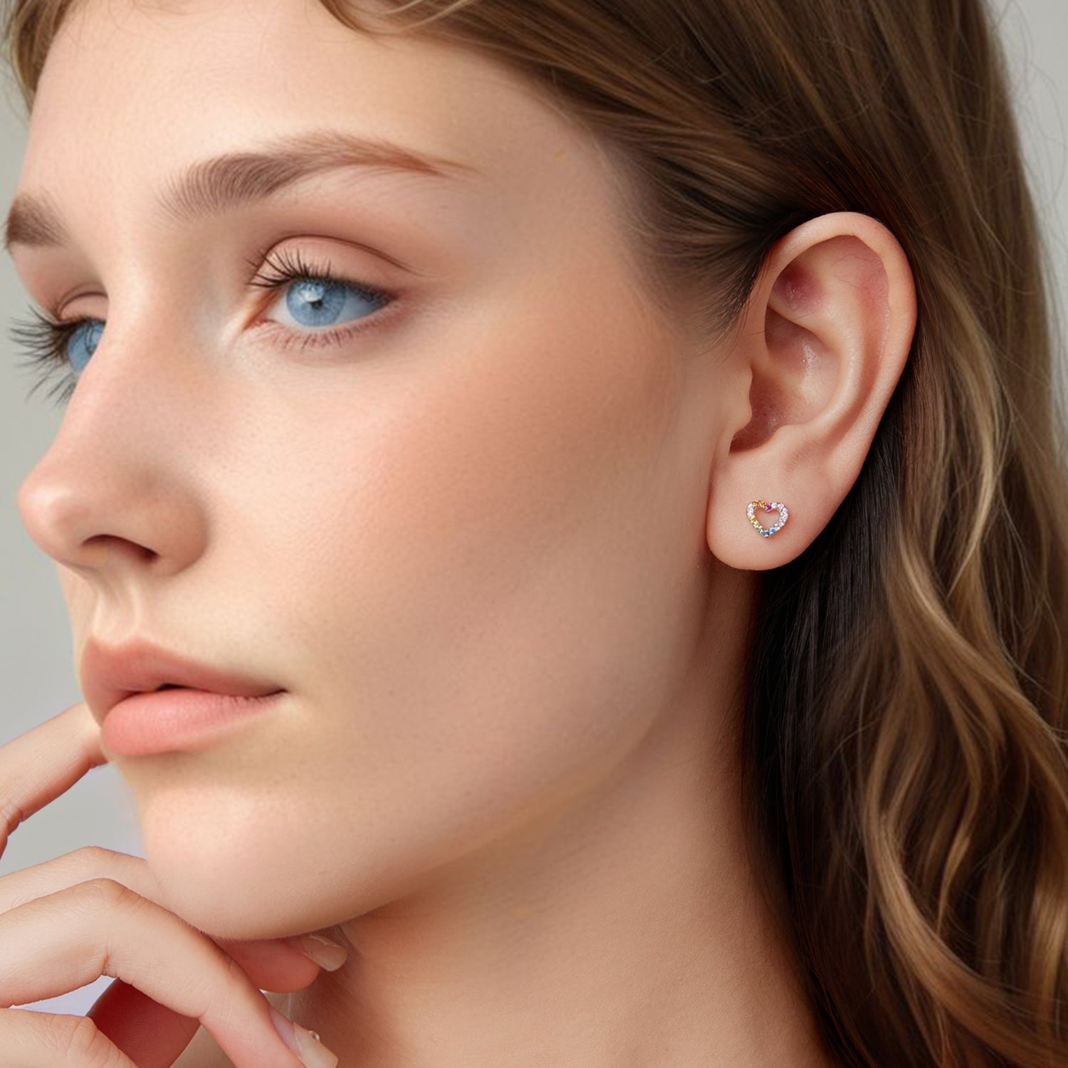 925 Sterling Silver Earrings with Pavé Setting and CZ
