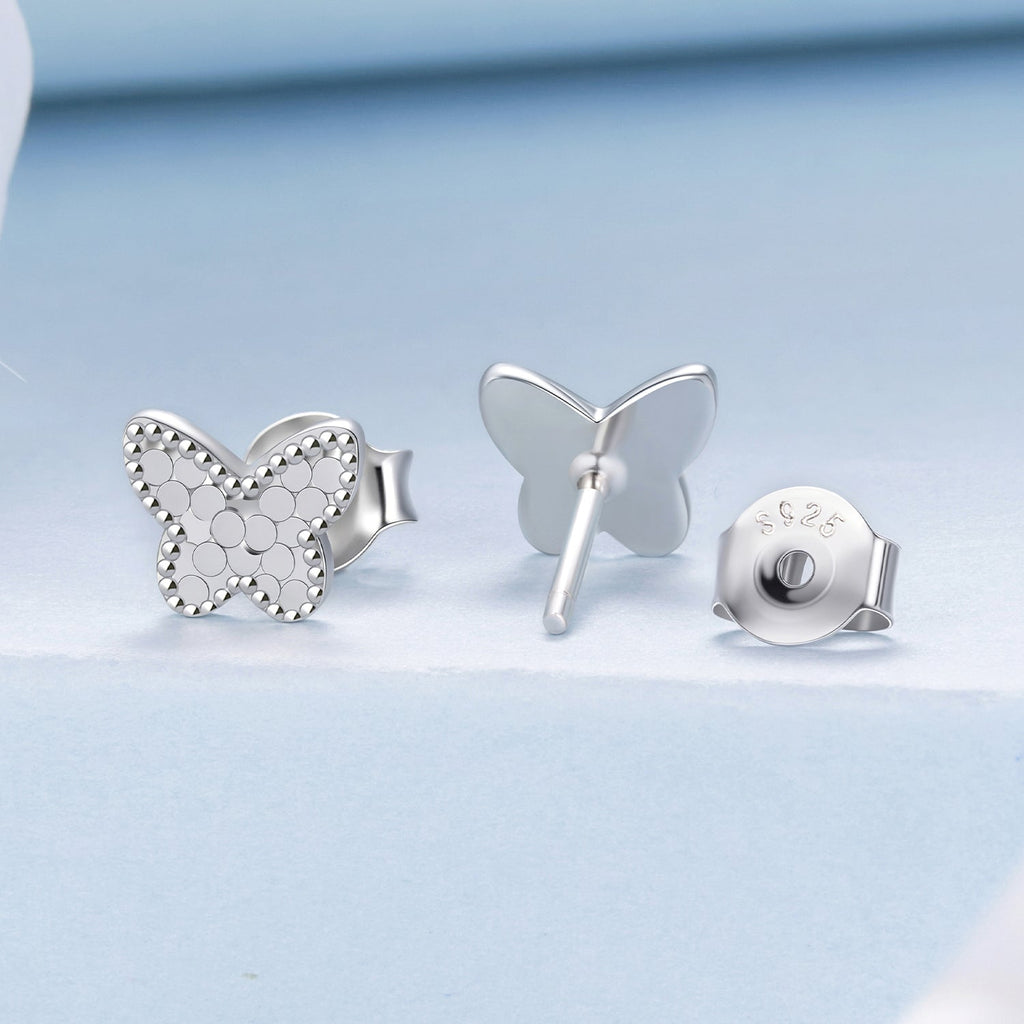 925 Sterling Silver Earrings with Plated White Gold for Women