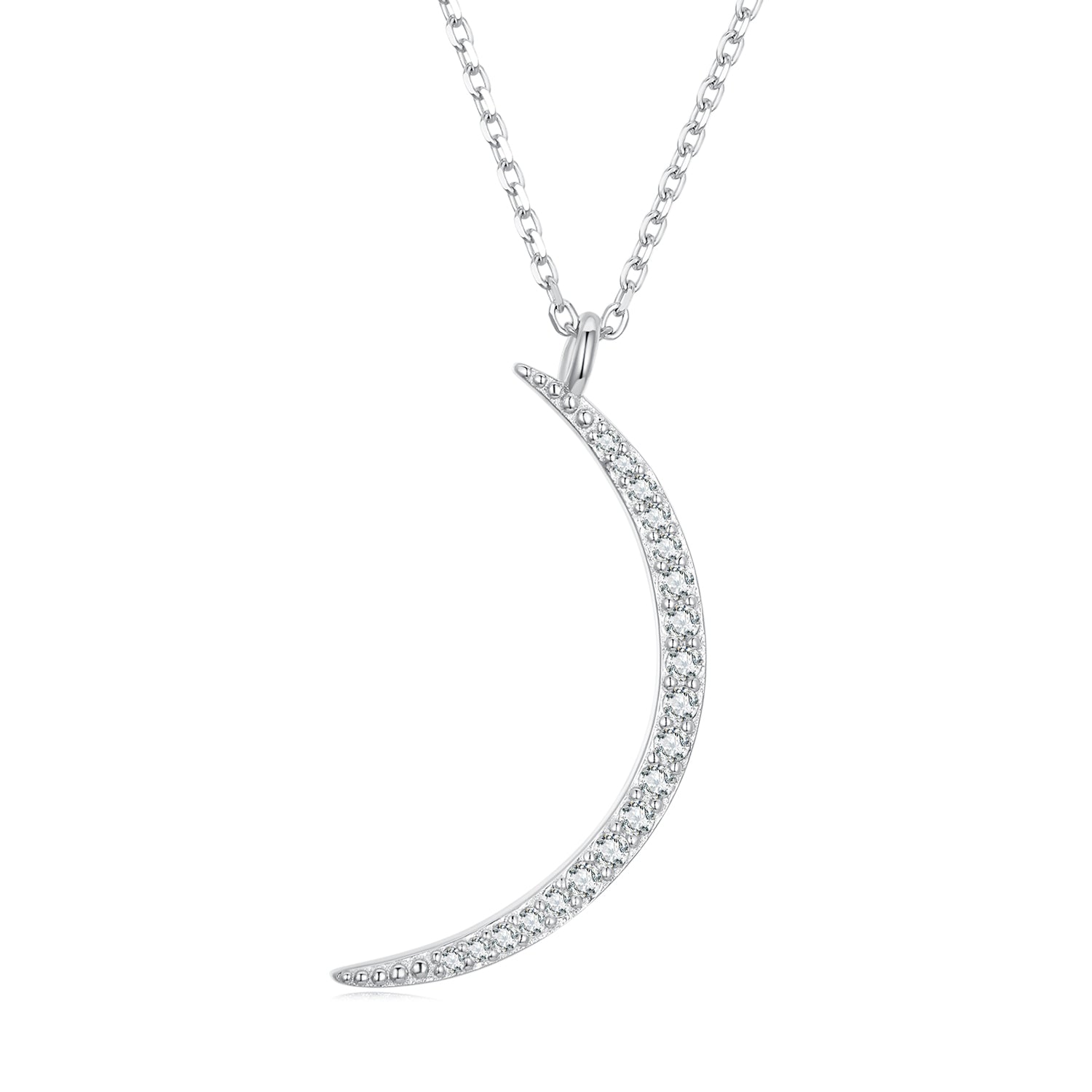 925 Sterling Silver Adjustable CZ Pendant Necklace for Women