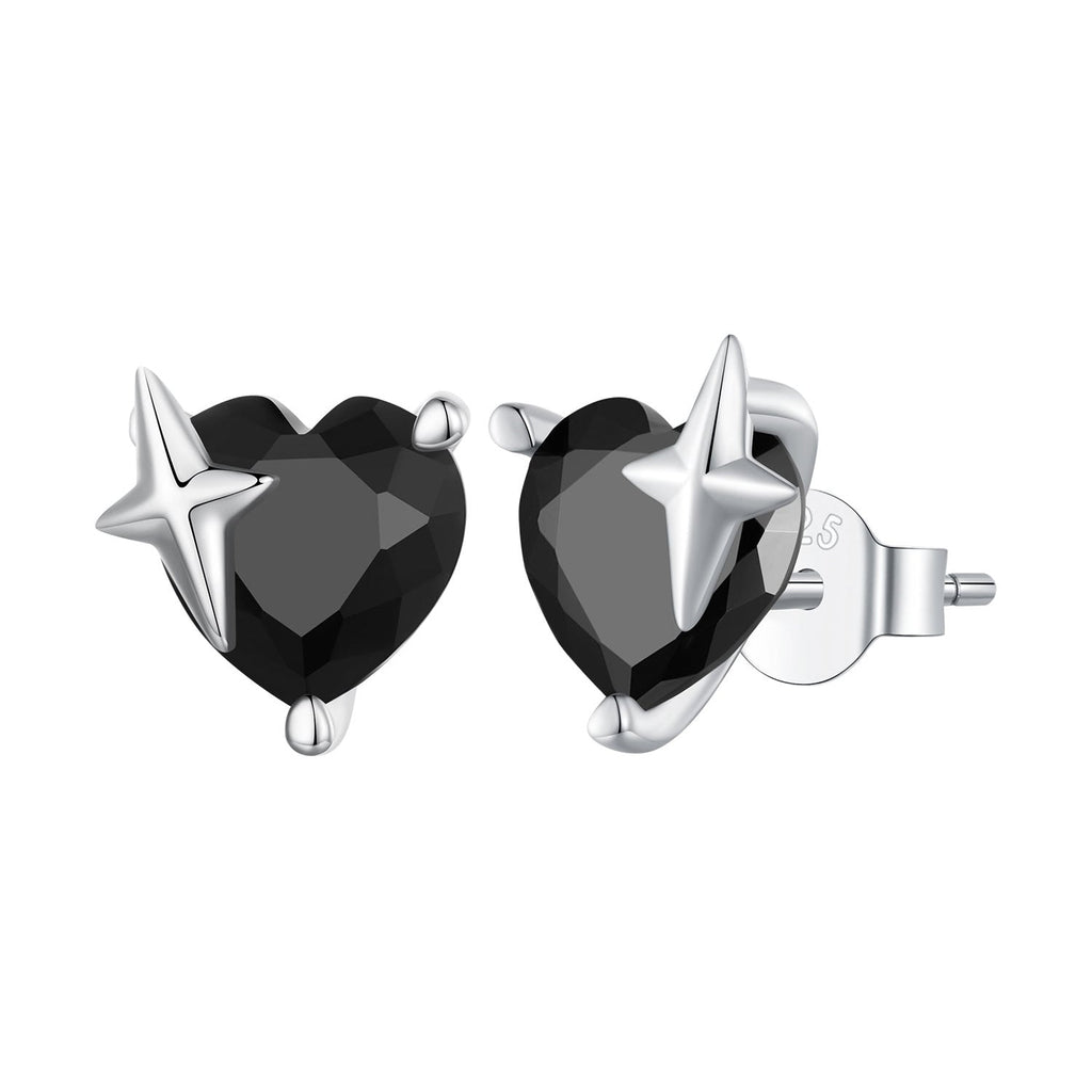 925 Sterling Silver Earrings with Pavé Setting and CZ