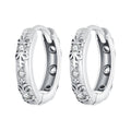 925 Sterling Silver Earrings with Oxidized Finish and Pavé Setting CZ for Women