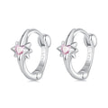 925 Sterling Silver White Gold Plated Earrings with CZ for Women