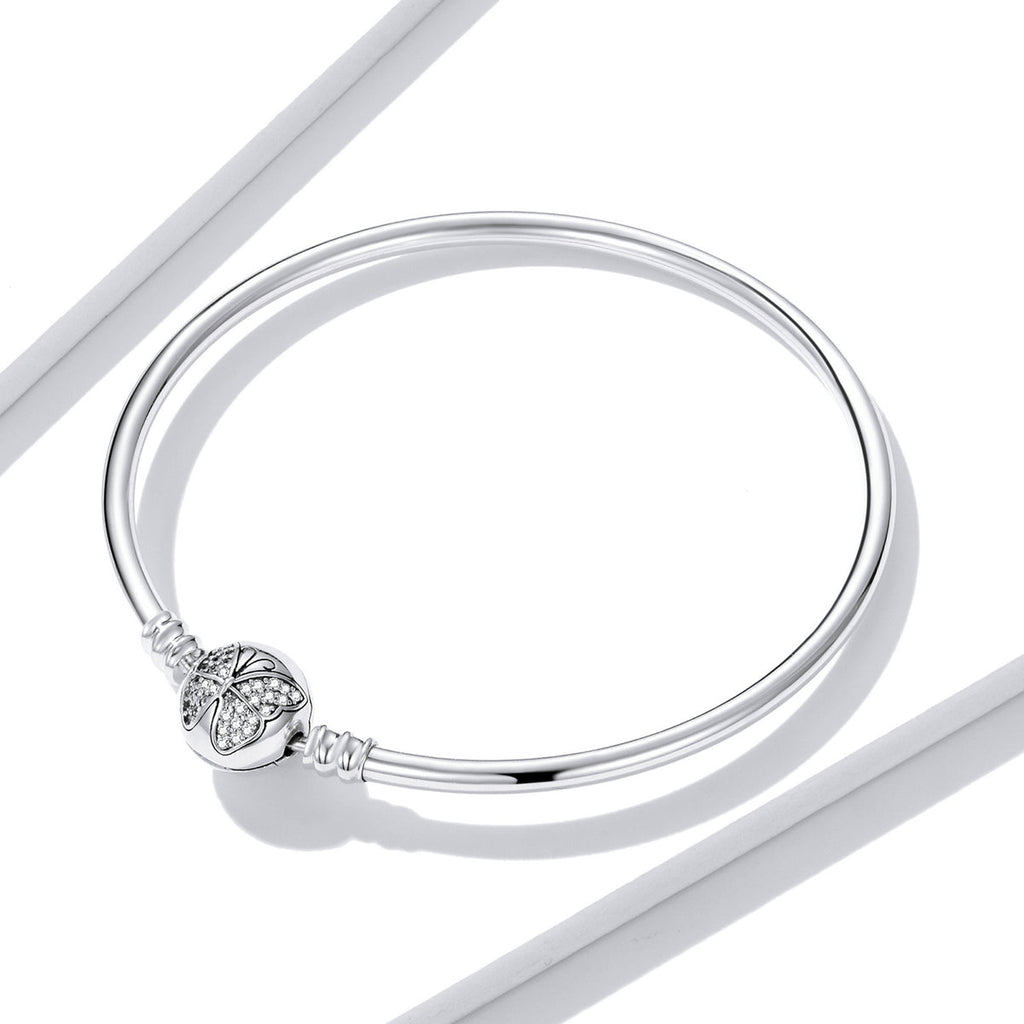 925 Sterling Silver 17.0 cm Oxidized CZ Bracelet for Women