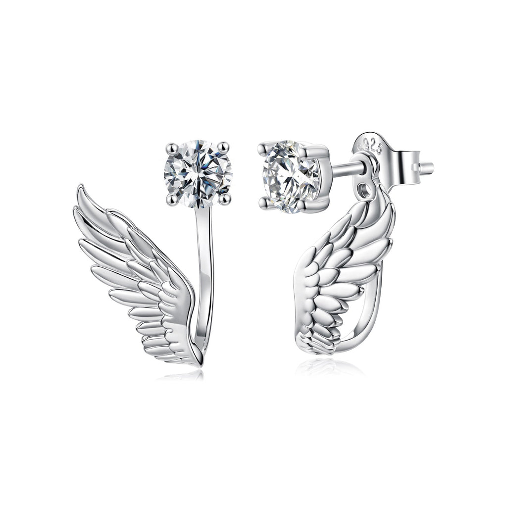 925 Sterling Silver Moissanite 0.50 Carat Earrings for Women