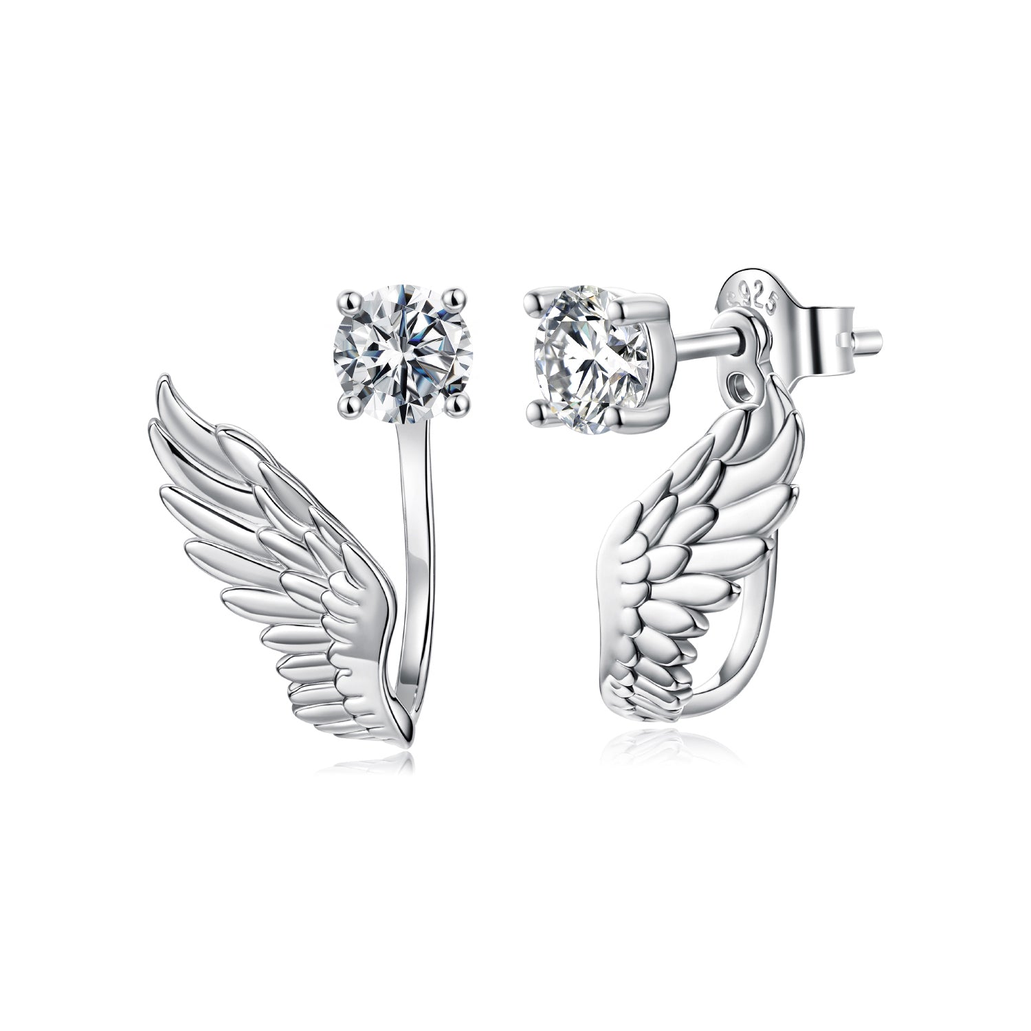 925 Sterling Silver Moissanite 0.50 Carat Earrings for Women