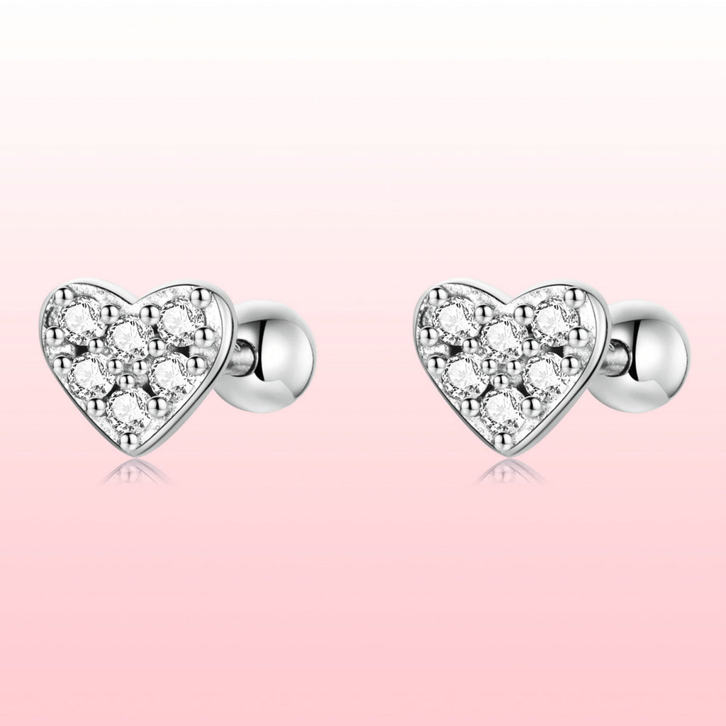 925 Sterling Silver Earrings with Pavé Setting CZ