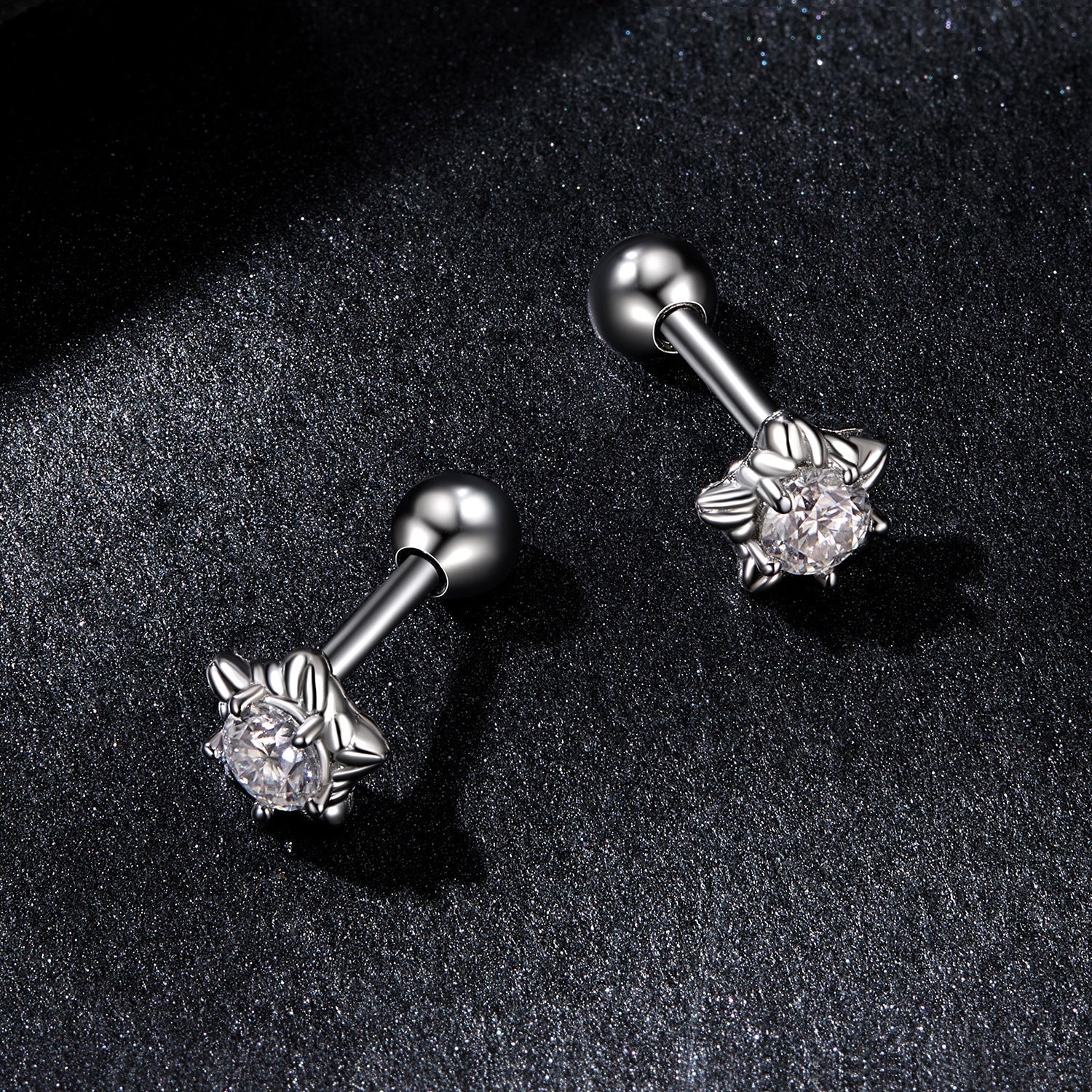 925 Sterling Silver Moissanite Stud Earrings 5mm for Women
