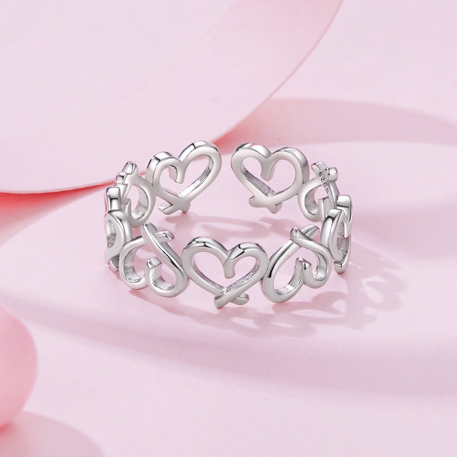 925 Sterling Silver and White Gold Plated Ring for Women