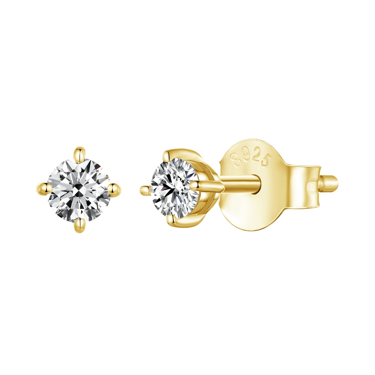 S925 Sterling Silver 3mm Moissanite Earrings for Women