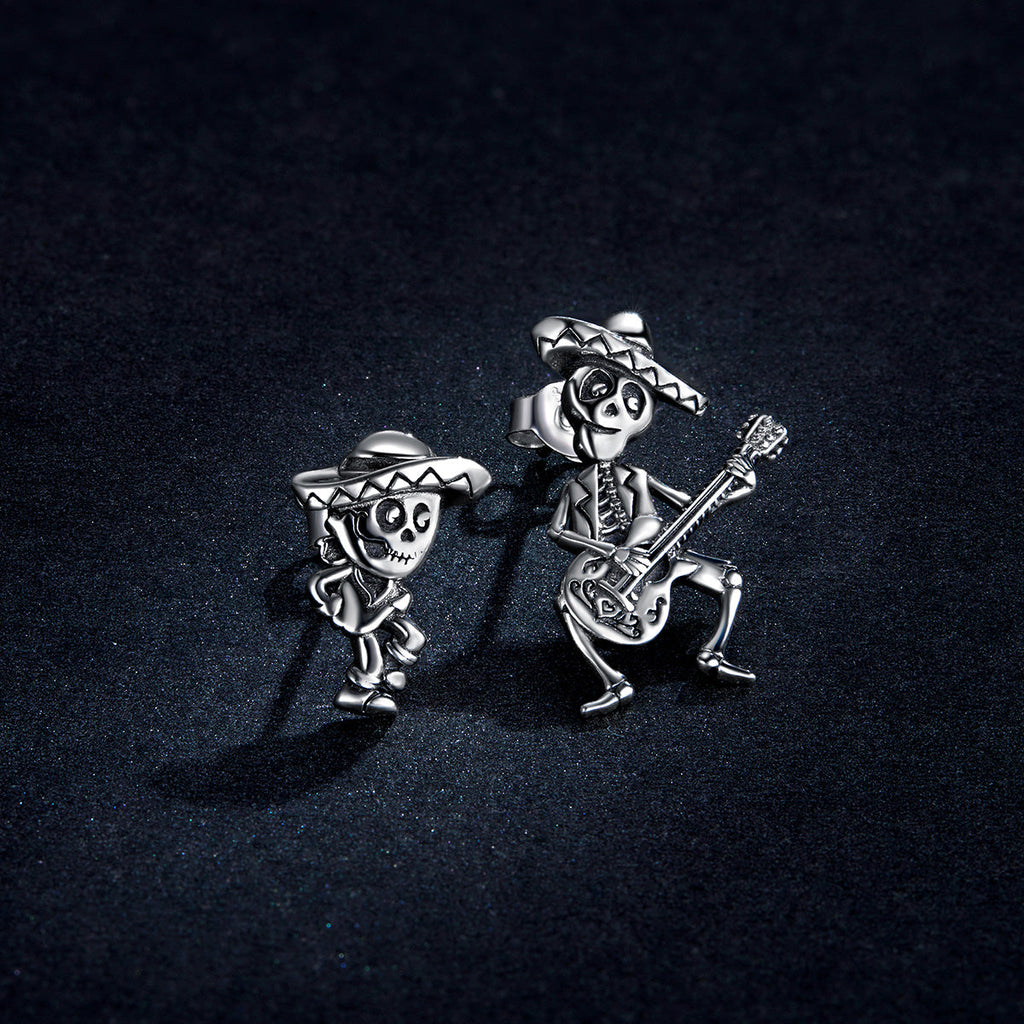 S925 Oxidized Silver Earrings Size 1.5*1cm, 2.4*1.3cm for Women