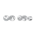 925 Sterling Silver & Moissanite Earrings 0.005ct for Women