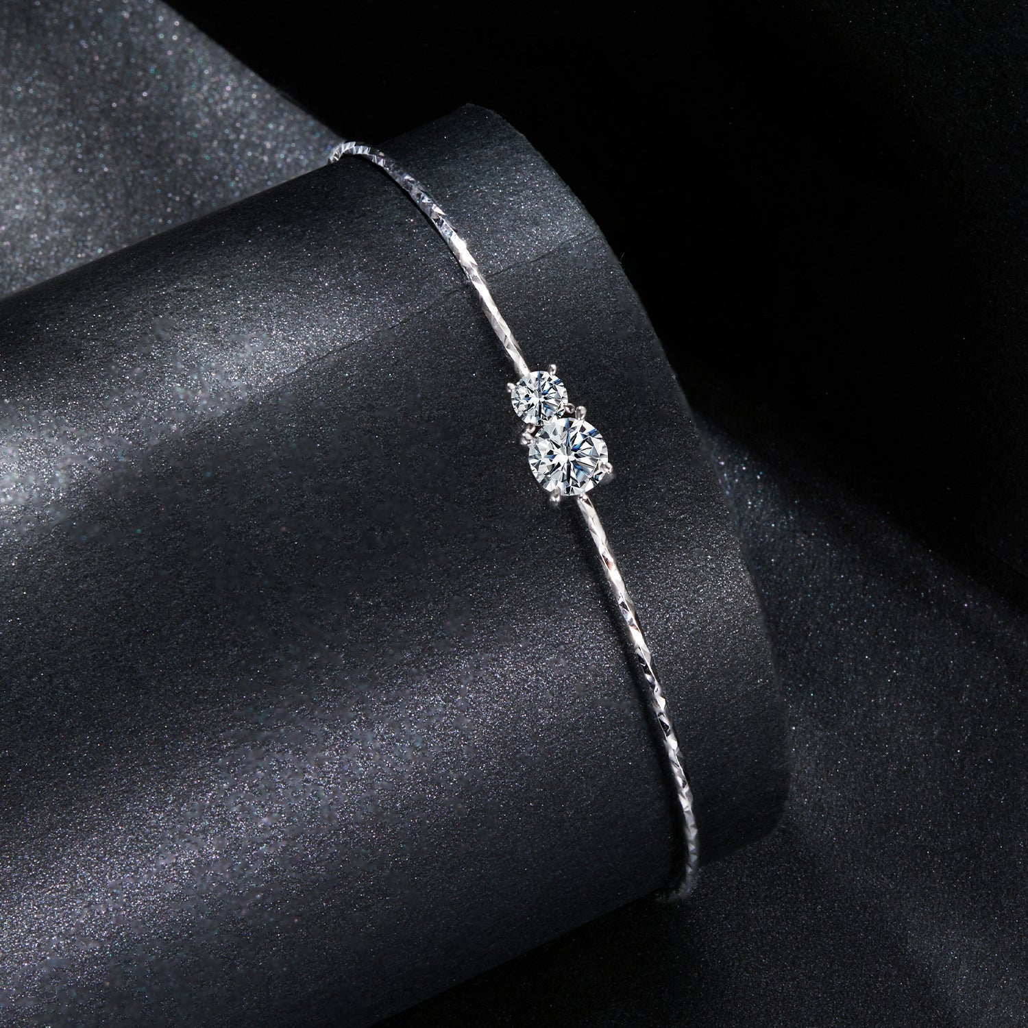 925 Sterling Silver 0.2 Carat Genuine Moissanite Bracelet for Women