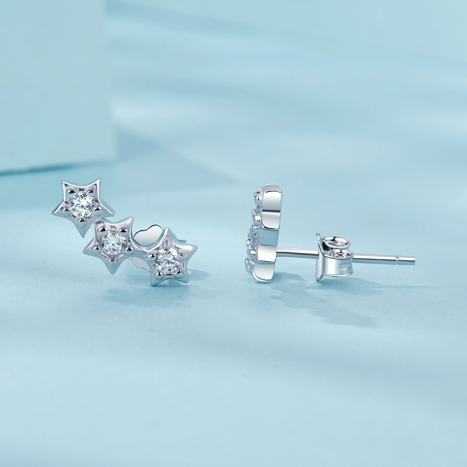 925 Sterling Silver Pavé Setting CZ Earrings for Women