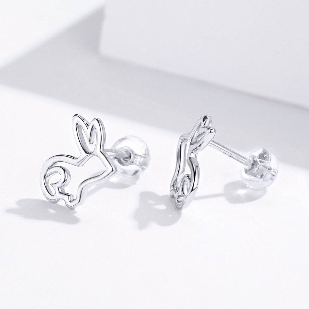 S925 Sterling Silver Plated Platinum Earrings