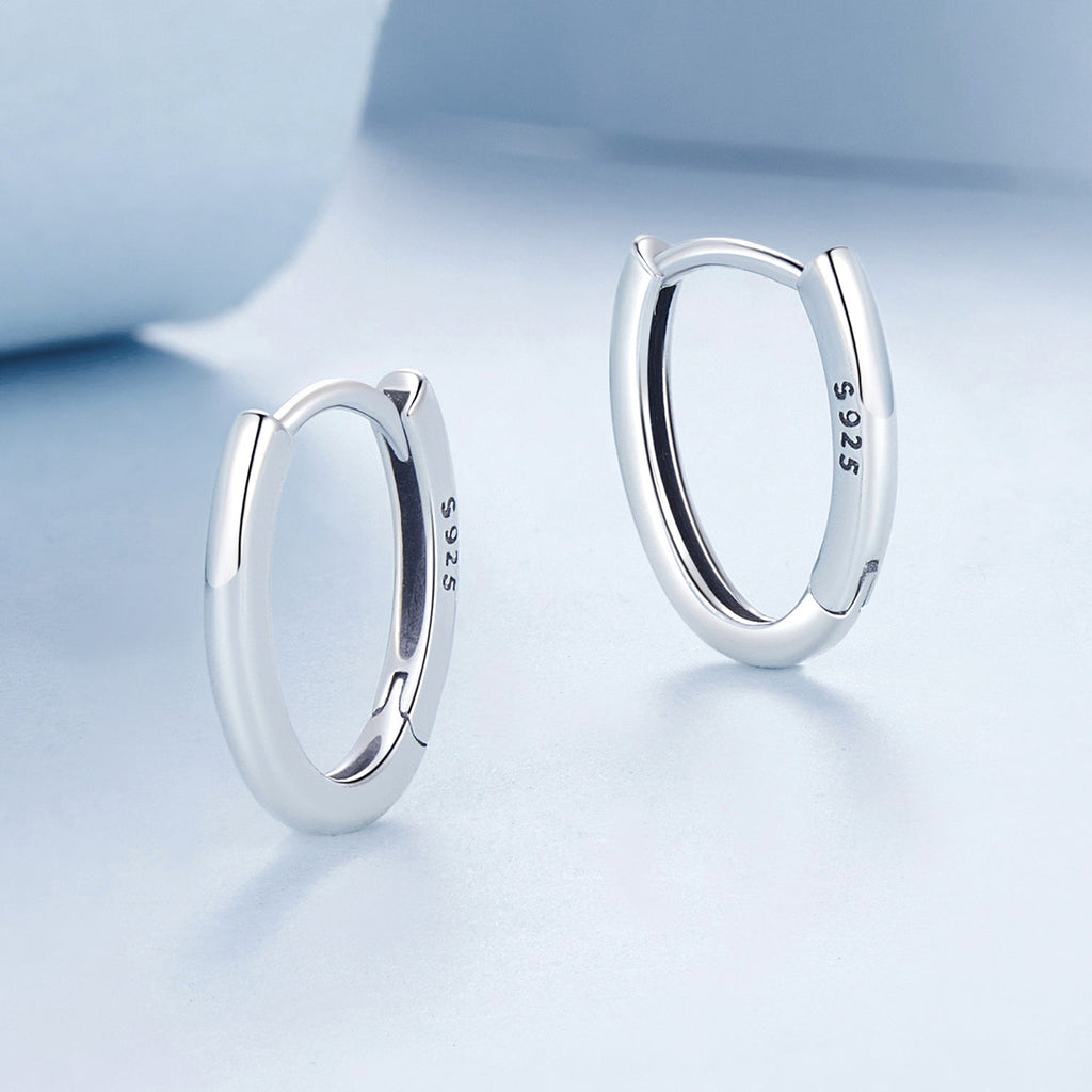 925 Sterling Silver Earrings - 14x2mm with Oxidized Finish for Women