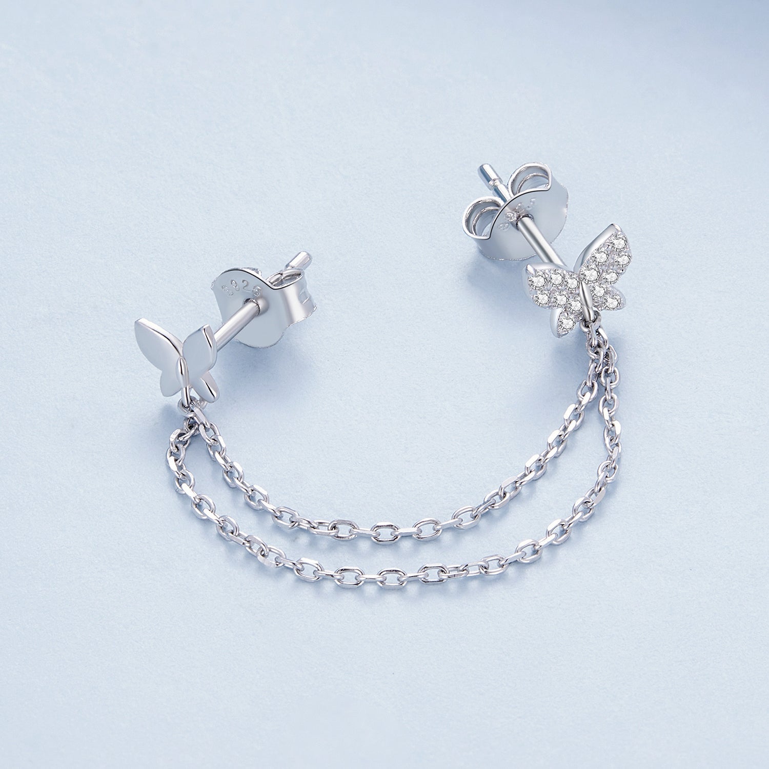S925 Sterling Silver 40mm Pavé CZ Earrings