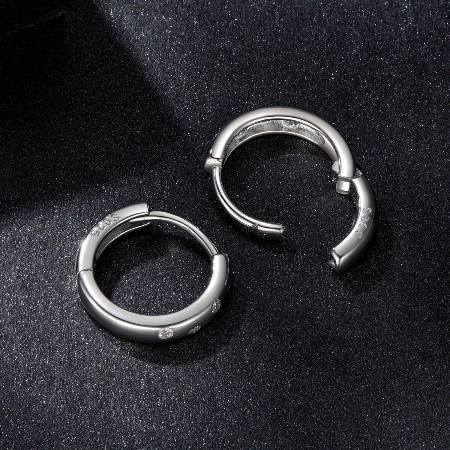 925 Sterling Silver Moissanite Earrings for Women - White Gold Plated