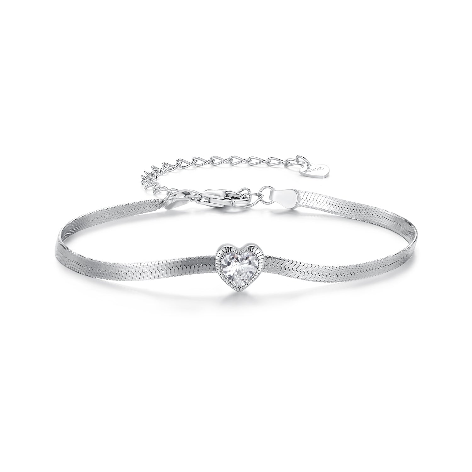 925 Sterling Silver Pavé CZ Bracelet for Women