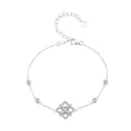 S925 Sterling Silver 0.5 Carat Moissanite Bracelet 16cm+5cm for Women