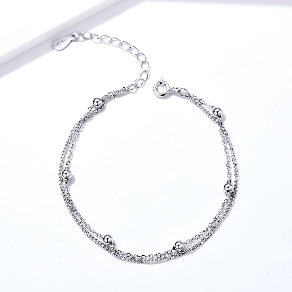 925 Sterling Silver Adjustable 19cm Bracelet for Women