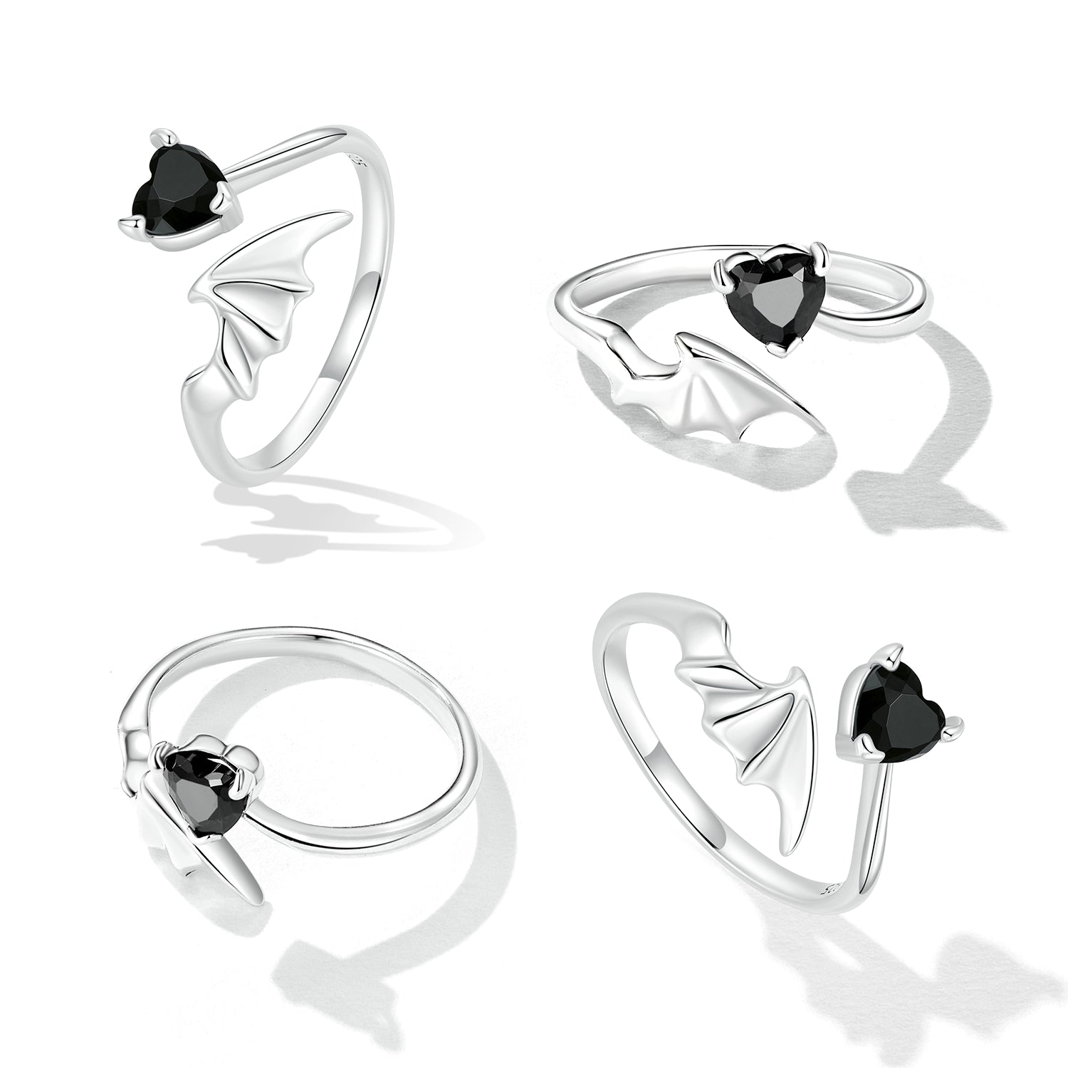 925 Sterling Silver Oxidized Pavé Setting CZ Ring