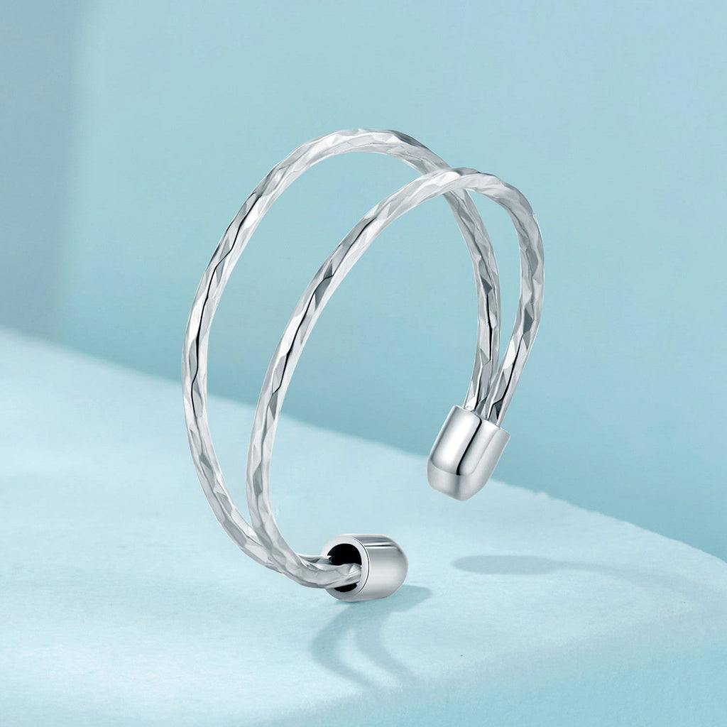 925 Sterling Silver & White Gold Plated Ring for Women - Stylish Width 2.3-6.3mm