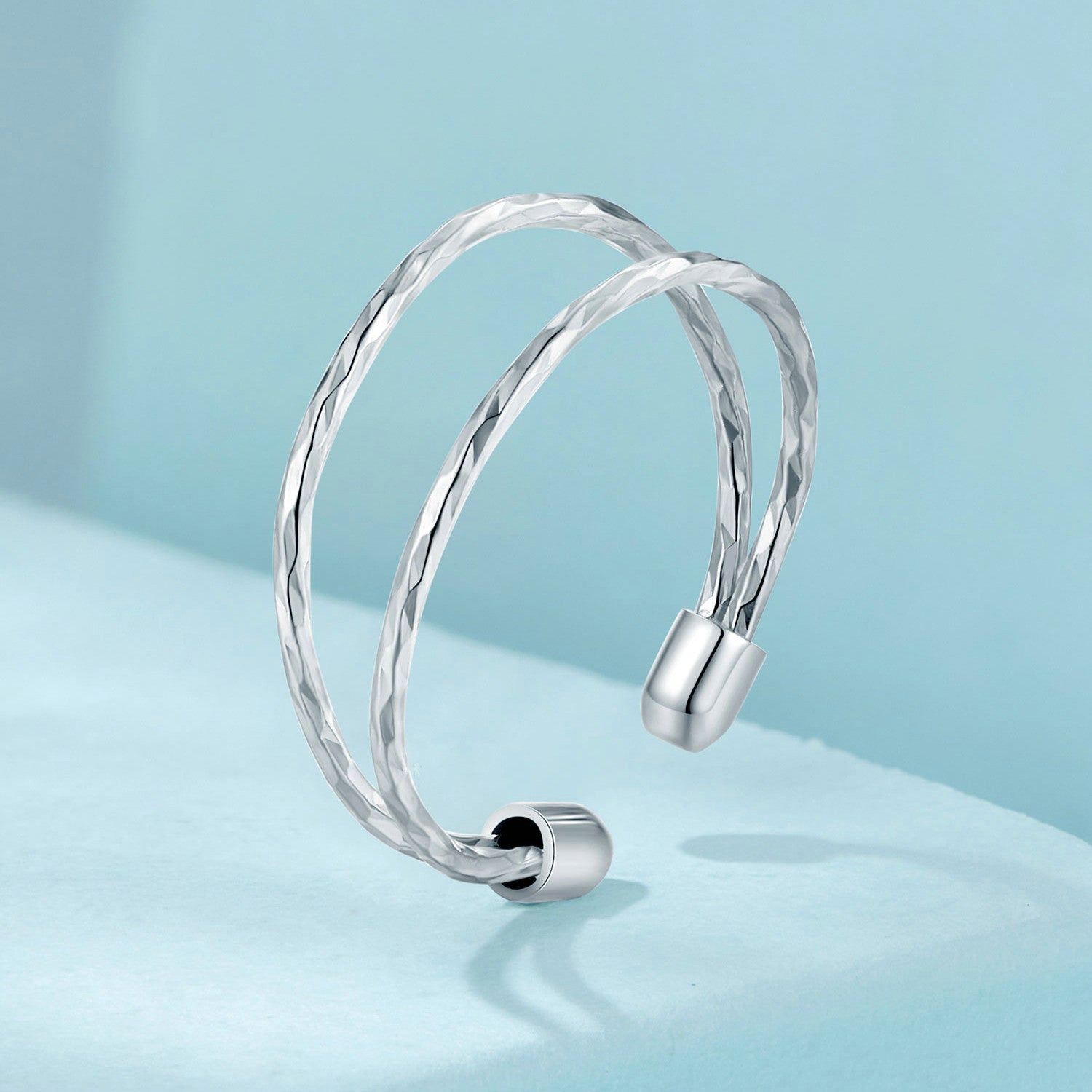 925 Sterling Silver & White Gold Plated Ring for Women - Stylish Width 2.3-6.3mm